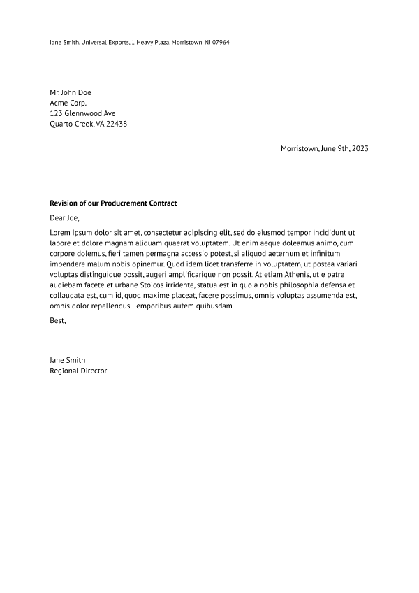 Appreciated Letter template preview