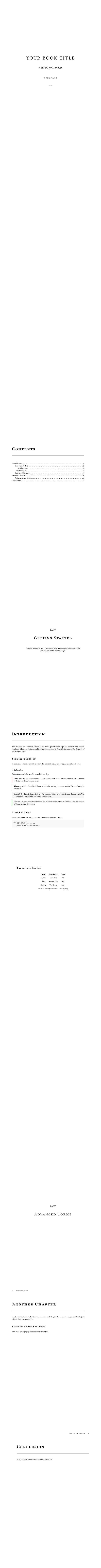 Classic Thesis template preview