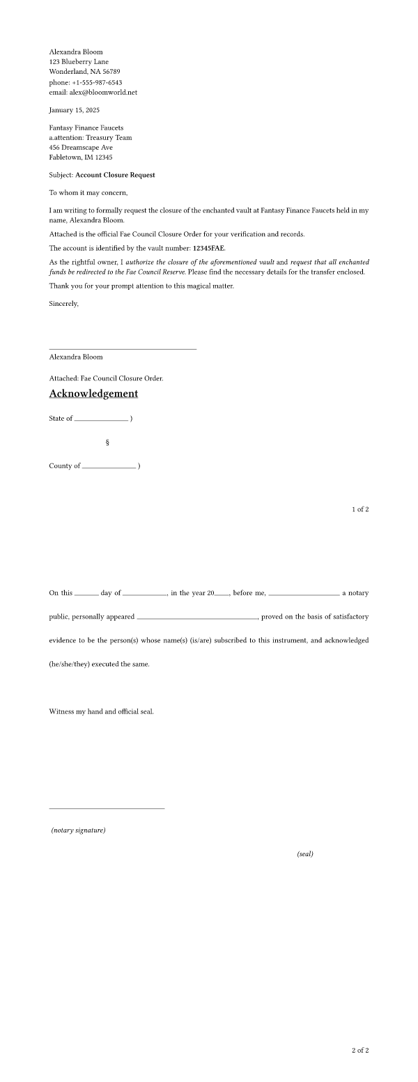 Pro Letter template preview