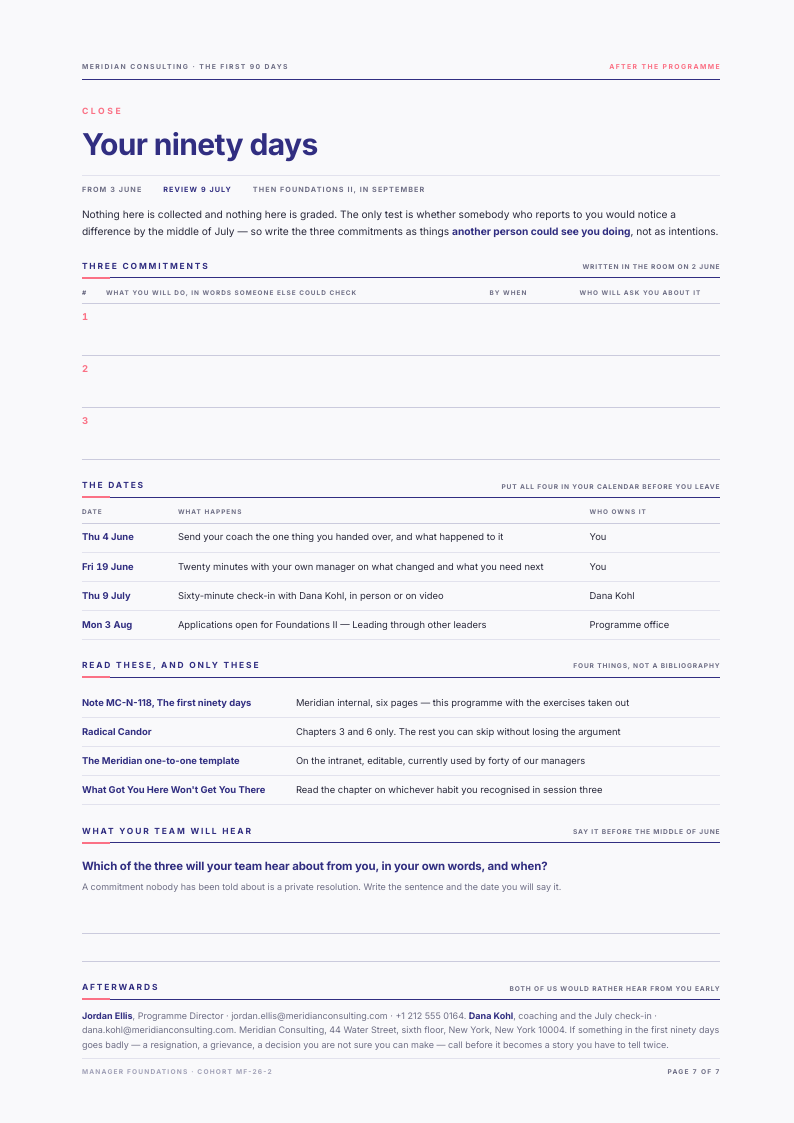 Quiet Measure course workbook template, page 7 of 7