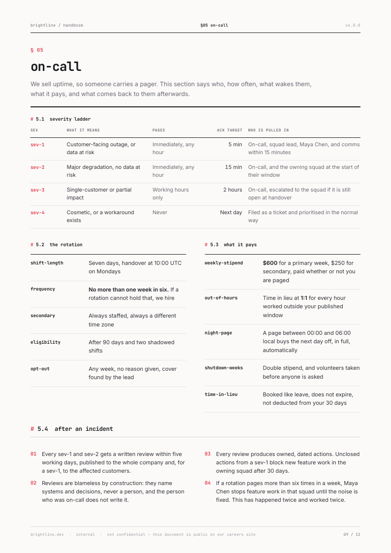 Mono Index employee handbook template, page 9 of 12